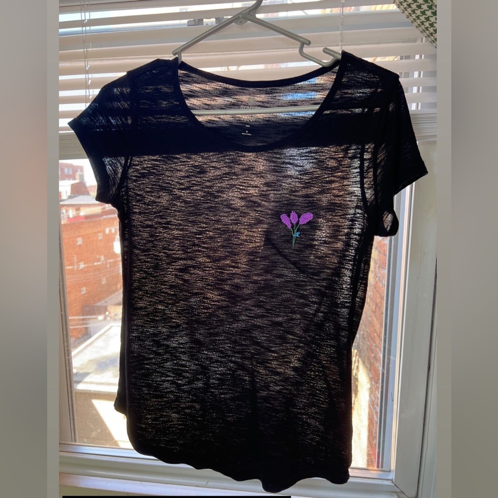 Hand embroidered Perfect Scoop T Shirt